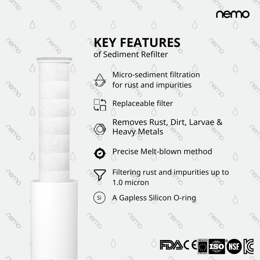 Sediment Refilter Pack-10 Pcs(NEMO Vitamin Hand Shower )