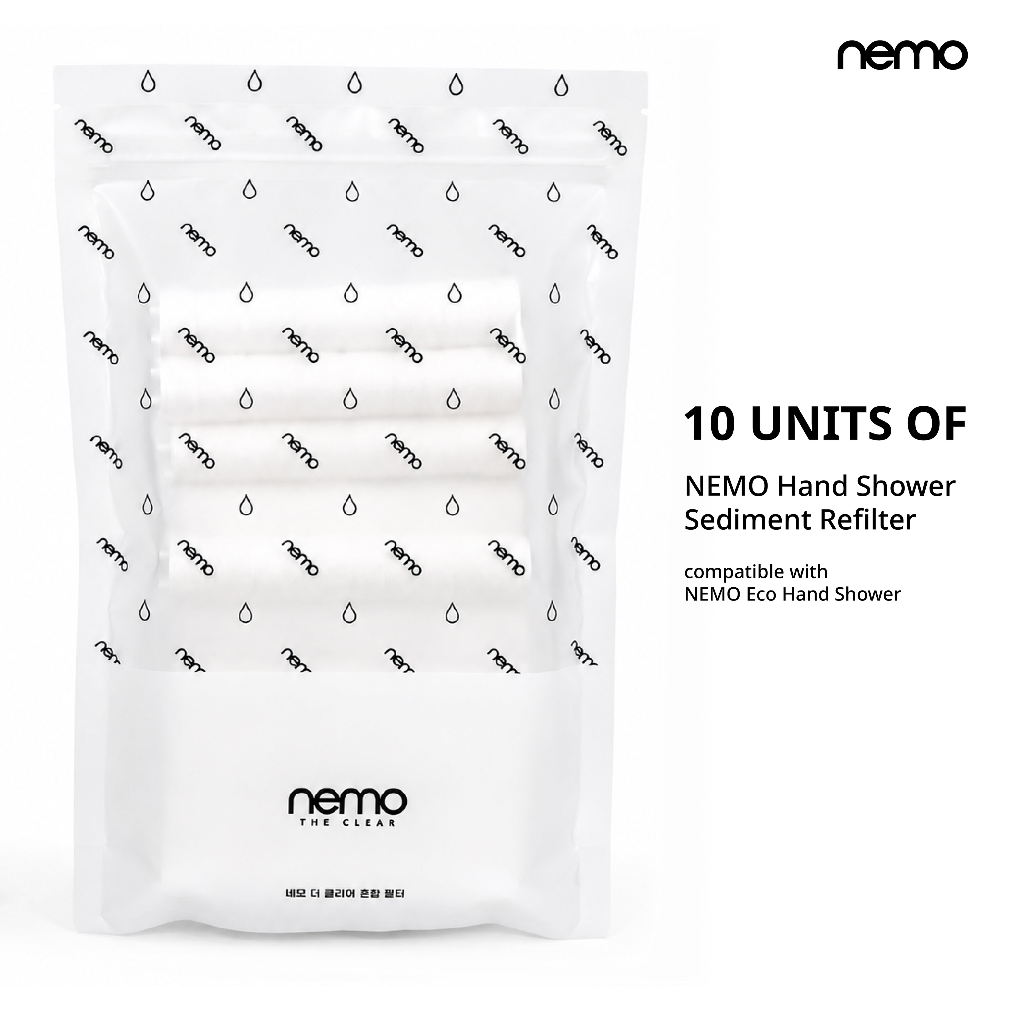 Sediment Refilter Pack-10 Pcs (NEMO Eco Hand Shower)