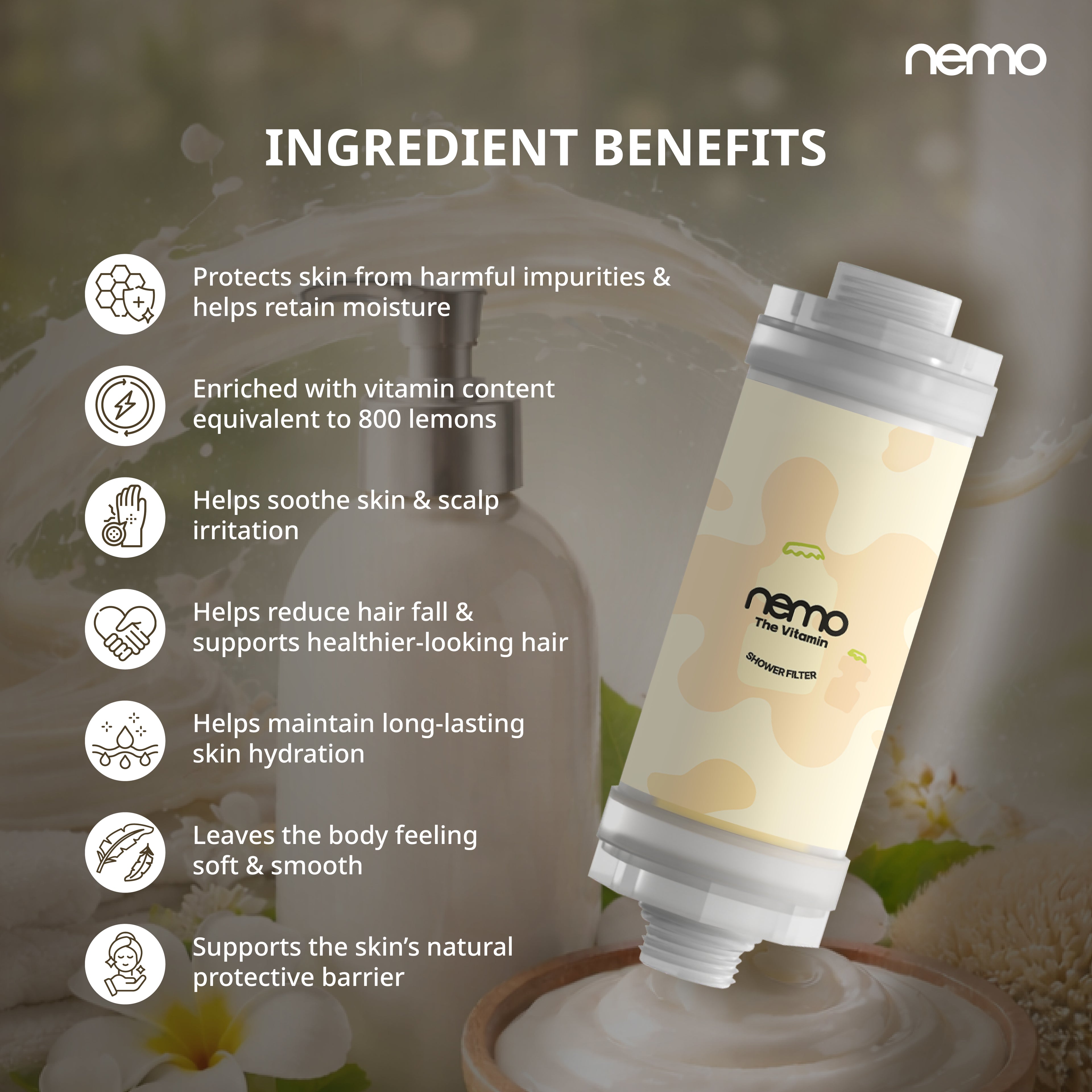 NEMO Vitamin Shower Filter (Spa Yogurt)