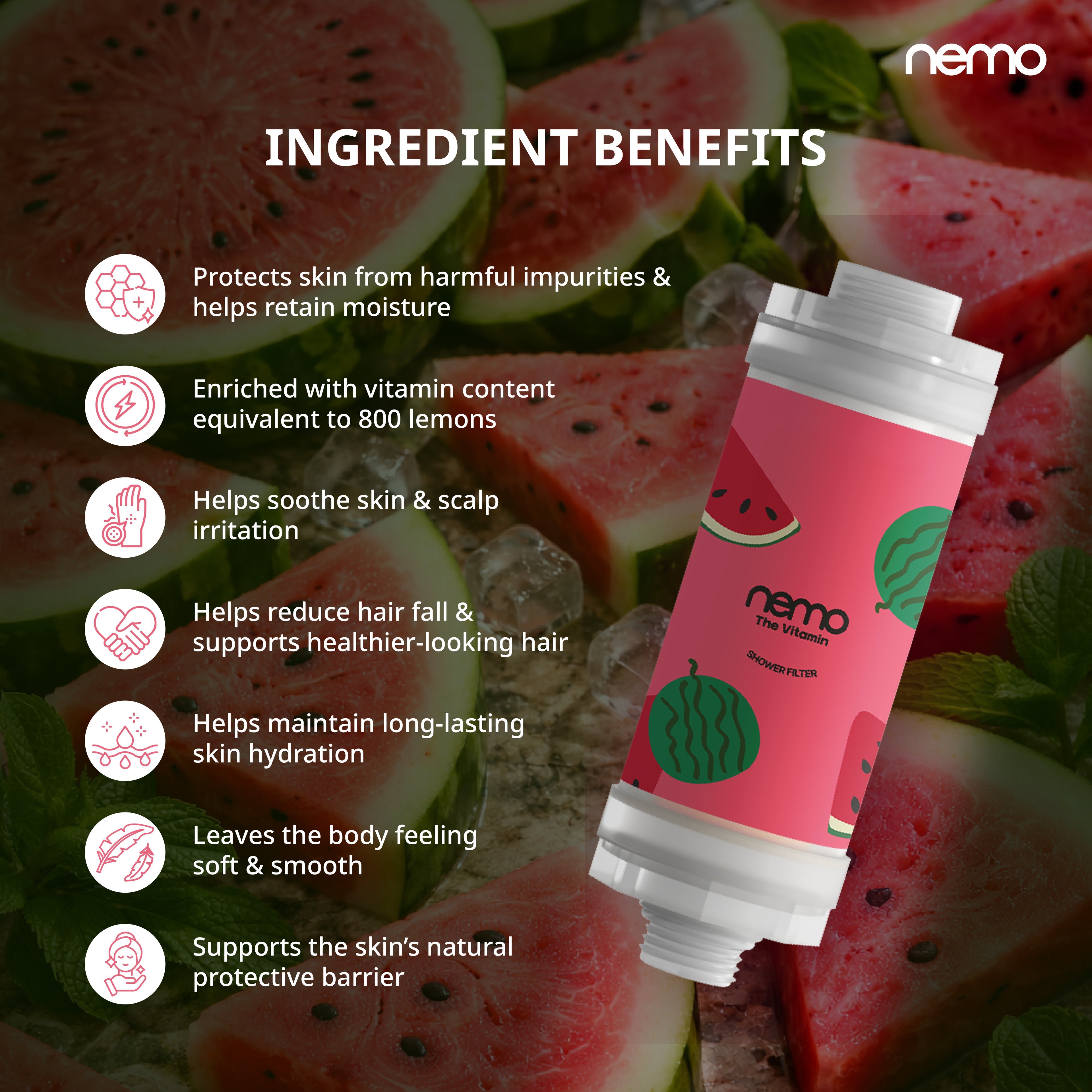 NEMO Vitamin Shower Filter (Summer Watermelon)